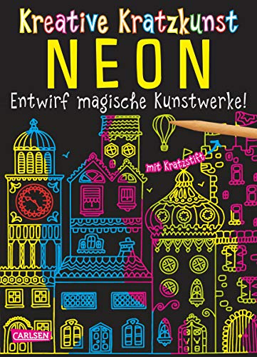 Beispielbild fr Kreative Kratzkunst: Neon: Set mit 10 Kratzbildern, Anleitungsbuch und Holzstift zum Verkauf von medimops