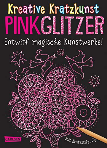 Beispielbild fr Kreative Kratzkunst: Pink Glitzer: Set mit 10 Kratzbildern, Anleitungsbuch und Holzstift zum Verkauf von medimops