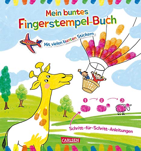 Beispielbild fr Mein buntes Fingerstempel-Malbuch: Schritt-fr-Schritt-Malen fr Kita- und Vorschulkinder ab 3 Jahren zum Verkauf von medimops