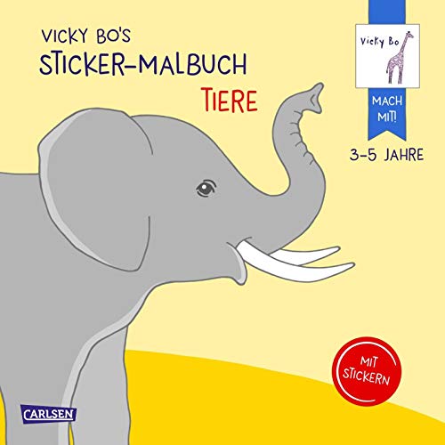 Beispielbild fr Vicky Bo's Sticker-Malbuch Tiere: Erstes Malen, Zeichnen und Kritzeln mit Stickern zum Verkauf von medimops