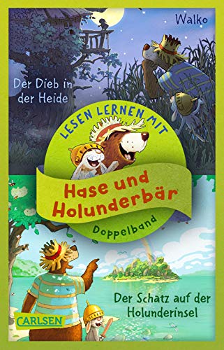 Beispielbild fr Doppelband zum Lesenlernen - Hase und Holunderbr: Der Schatz auf der Holunderinsel / Der Dieb in der Heide: Zum Lesenlernen und fr Erstleser*innen zum Verkauf von medimops