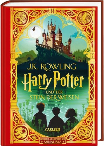 9783551558312: Harry Potter und der Stein der Weisen (MinaLima-Edition mit 3D-Papierkunst 1): Farbig illustrierte Schmuckausgabe mit Goldprgung und Pop-Up-Elementen
