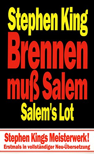Stock image for Brennen mu Salem: Roman for sale by medimops