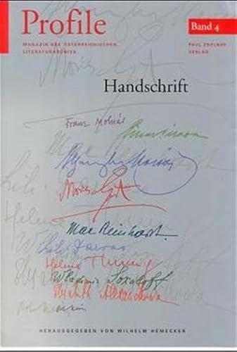 Beispielbild fr Profile, Bd.4, Handschrift zum Verkauf von medimops