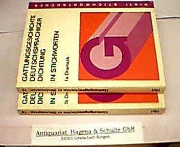 9783554803600: Gattungsgeschichte deutschsprachiger Dichtung in Stichworten (Hirts Stichwortbücher) (German Edition)