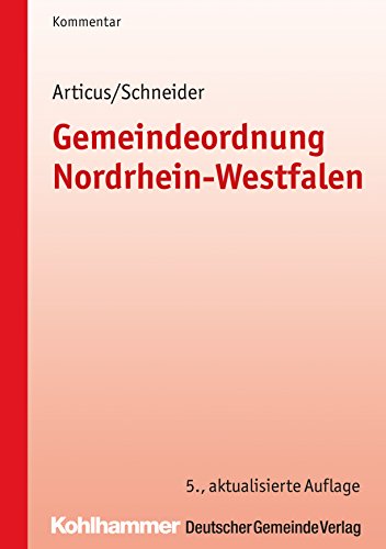 Imagen de archivo de Gemeindeverordnung Nordrhein-Westfalen a la venta por Arbeitskreis Recycling e.V.