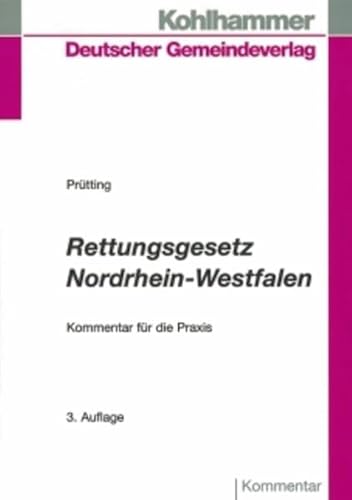 Beispielbild fr Rettungsgesetz Nordrhein-Westfalen zum Verkauf von medimops