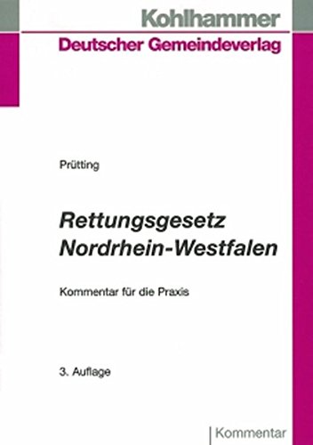 Imagen de archivo de Rettungsgesetz Nordrhein-Westfalen a la venta por medimops
