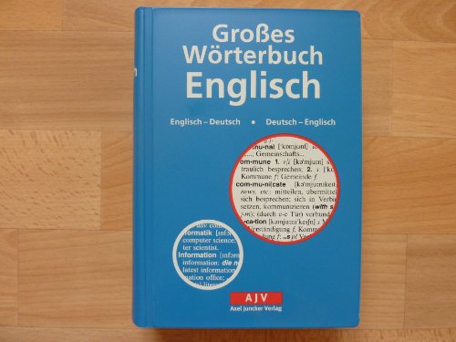 Imagen de archivo de Gro es W rterbuch Englisch. Englisch- Deutsch / Deutsch- Englisch. a la venta por HPB-Diamond