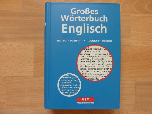 9783558720040: Groes Wrterbuch Englisch. Englisch- Deutsch / Deutsch- Englisch.