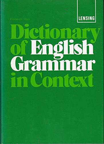 9783559226213: Dictionary of English grammar in context