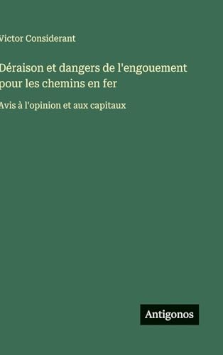 Immagine stock per D�raison et dangers de l'engouement pour les chemins en fer: Avis � l'opinion et aux capitaux