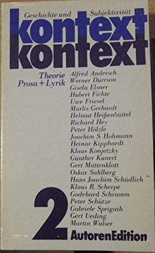 Beispielbild fr Kontext. Theorie, Prosa und Lyrik. zum Verkauf von Grammat Antiquariat