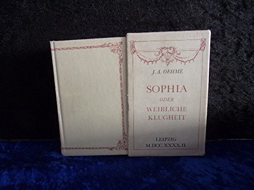 Stock image for Sophia oder weibliche Klugheit for sale by medimops