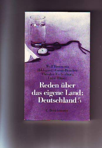 Stock image for Reden ber das eigene Land: Deutschland, Bd.7, '89 for sale by Versandantiquariat Felix Mcke