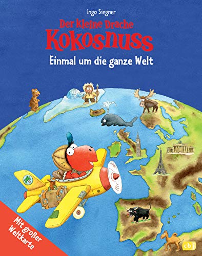 Der kleine Drache Kokosnuss - Einmal um die ganze Welt: Kinderatlas mit großer Weltkarte (Vorlesebücher, Band 4) - Siegner, Ingo