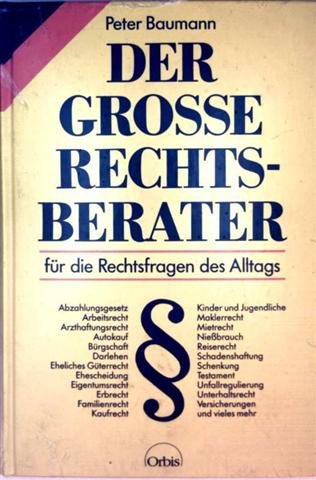 Imagen de archivo de Der groe Rechtsberater fr die Rechtsfragen des Alltags a la venta por Bernhard Kiewel Rare Books