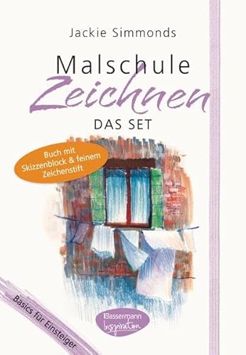 Stock image for Malschule Zeichnen-Set: Basics fr Einsteiger. Buch mit Skizzenblock und feinem Zeichenstift for sale by medimops