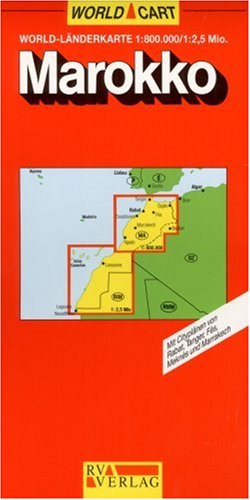 Beispielbild fr RV Euro-Lnderkarte 1:800 000 / 1:2,5 Mio. Marokko zum Verkauf von medimops