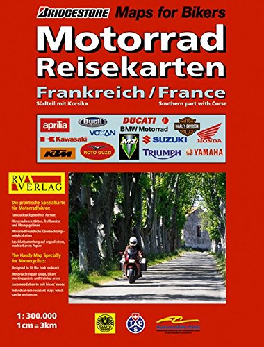 RV Motorrad Reisekarte Frankreich Süd mit Korsika 1 : 300 000