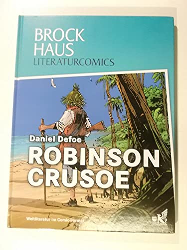 Imagen de archivo de Brockhaus Literaturcomics - Weltliteratur im Comic-Format: Robinson Crusoe [Gebundene Ausgabe] Daniel Defoe (Autor) - empfohlenes Alter: 10 - 12 Jahre Den jungen englischen Kaufmannssohn Robinson Crusoe zieht es hinaus zu groen Abenteuern. Nach einem Schiffbruch strandet er als einziger berlebender auf einer einsamen Insel. Mit einfachsten Mitteln errichtet er eine Htte, baut Getreide an, jagt, stellt Kleidung, Werkzeuge und Waffen her und schafft sich nach und nach seine eigene Zivilisation.Daniel Defoes tagebuchartiger Bericht erzhlt von der berlebensfhigkeit des Menschen unter widrigen Umstnden und stellt in komprimierter Form die Kulturentwicklung der Menschheit dar. Die Reihe  Brockhaus Literaturcomics" bereitet Klassiker der Weltliteratur in mitreienden Bildergeschichten auf. Sie fhrt Jugendliche ab 10 Jahren an das Lesen groer Meisterwerke heran und bietet mit ihren kompakten Plots einen Einstieg in das Original. In einem Anhang finden sich Informationen zum Autor, zum a la venta por BUCHSERVICE / ANTIQUARIAT Lars Lutzer