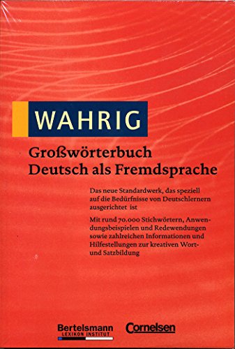 Beispielbild fr Wahrig Growrterbuch Deutsch als Fremdsprache: Mit rund 70.000 Stichwrtern, Anwendungsbeispiele zum Verkauf von medimops