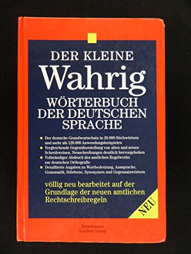 Beispielbild fr Der kleine Wahrig - Wrterbuch der deutschen Sprache zum Verkauf von Buch et cetera Antiquariatsbuchhandel