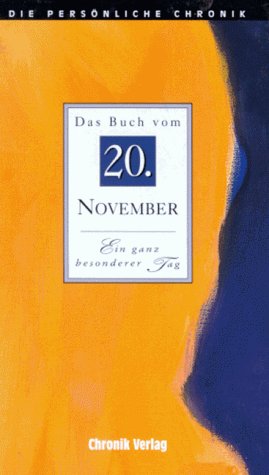 Beispielbild fr Die Persnliche Chronik, in 366 Bdn., 20. November zum Verkauf von medimops