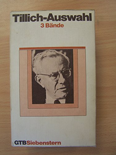 Beispielbild fr Tillich-Auswahl. 3 Bde. (=Alles). zum Verkauf von Mller & Grff e.K.