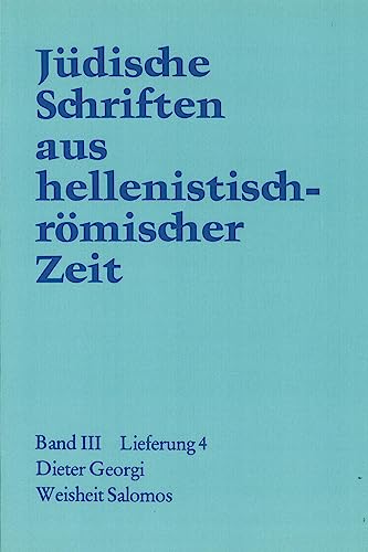 Beispielbild fr Jdische Schriften aus Hellenistisch-Rmischer Zeit - Band III, Lieferung 4 zum Verkauf von gearbooks