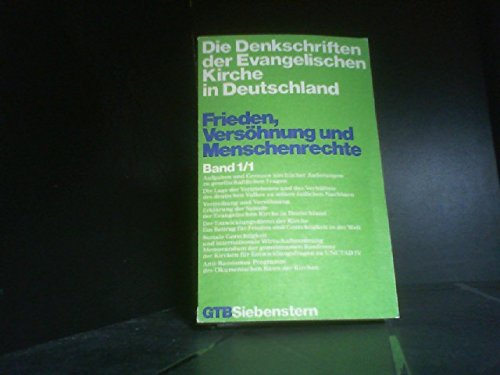 Beispielbild fr Frieden, Vershnung und Menschenrechte, Bd 1/1 zum Verkauf von Versandantiquariat Felix Mcke