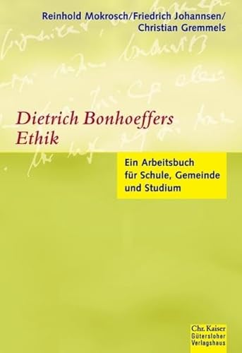 Beispielbild fr Dietrich Bonhoeffers Ethik. Ein Arbeitsbuch fr Schule, Gemeinde und Studium Geisteswissenschaften Religion Theologie Christentum Bonhoeffer, Dietrich Christliche Ethik Theol. Religion Theologe Christentum Reinhold Mokrosch, Friedrich Johannsen und Christian Gremmels Dietrich Bonhoeffers Ethik Eine Einfhrung in die ethische Argumentation Bonhoeffers. Erschlieung des historischen Hintergrunds der Ethik Bonhoeffers. Impulse fr aktuelle DebattenDietrich Bonhoeffers Ethik ist im Widerstand geboren. Herausgefordert durch die Entzivilisierung eines ganzes Volkes findet er zu einer neuen Haltung richtigen Handelns jenseits eingefahrener Vorstellungen von Gut und Bse. Kann man heute von ihm lernen? Dieses Arbeitsbuch:- - erschliet den geschichtlichen Kontext fr das Denken Dietrich Bonhoeffers;- - fhrt anhand der Fragen Was heit Verantwortung bernehmen? - Was heit Frieden stiften? - Was heit Leben schtzen? in drei Abschnitten in zentrale Momente seines Denkens ein;- - bietet eine zum Verkauf von BUCHSERVICE / ANTIQUARIAT Lars Lutzer