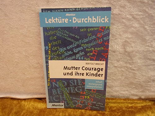 Stock image for Bertolt Brecht: Mutter Courage und ihre Kinder for sale by medimops