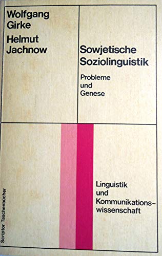 Beispielbild fr Sowjetische Soziolinguistik. Probleme und Genese. zum Verkauf von medimops