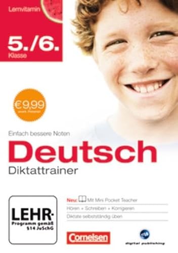 Beispielbild fr Lernvitamine - Neue Ausgabe - Lernvitamin Deutsch: 5./6. Schuljahr - Diktattrainer: CD-ROM mit Mini Pocket Teacher Lernvitamin zum Verkauf von biblioMundo