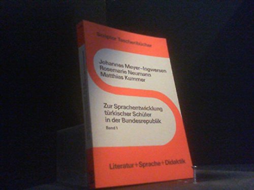 Stock image for Zur Sprachentwicklung trkischer Schler in der Bundesrepublik I.: BD 1-3, for sale by Grammat Antiquariat