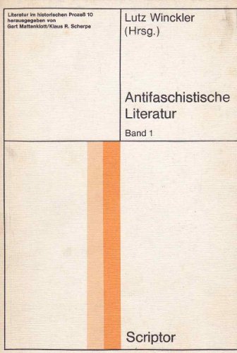 Beispielbild fr Antifaschistische Literatur - Band 1 (I) zum Verkauf von Der Ziegelbrenner - Medienversand