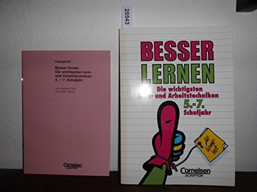 Stock image for Besser lernen: Die wichtigsten Lern- und Arbeitstechniken. 5.-7. Schuljahr for sale by Gerald Wollermann