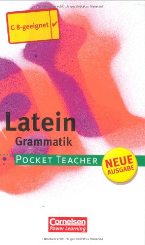 Imagen de archivo de Pocket Teacher - Sekundarstufe I (mit Umschlagklappen): Latein: Grammatik a la venta por medimops