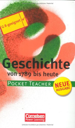 Imagen de archivo de Pocket Teacher - Geschichte von 1789 bis heute a la venta por Reuseabook