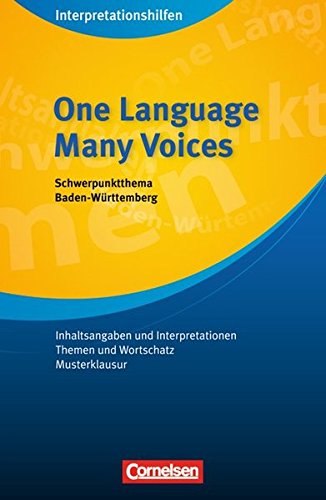 Cornelsen Senior English Library - Literatur: Ab 11. Schuljahr - One Language, Many Voices: Interpretationshilfe: Inhaltsangaben und Interpretationen - Themen und Wortschatz - Musterklausur - Korff, Dr. Helga and Angela Ringel-Eichinger