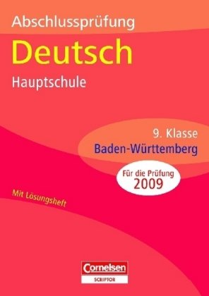 9783589225132: Abschlussprfung Deutsch Hauptschule Baden-Wrttemberg 9. Schuljahr. Arbeitsheft. Sticker 2009