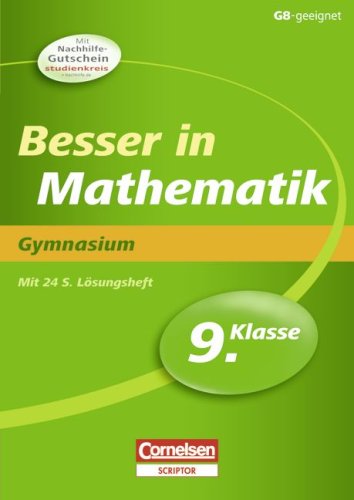 9783589227570: Besser in der Sekundarstufe I Mathematik 9. Schuljahr. Gymnasium: bungsbuch mit separatem Lsungsheft (20 S.)