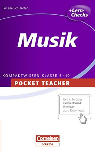 Beispielbild fr Pocket Teacher - Sekundarstufe I: Musik zum Verkauf von medimops