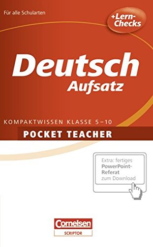 9783589229284: Pocket Teacher - Sekundarstufe I: Deutsch: Aufsatz
