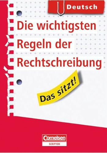 Stock image for Das sitzt! Deutsch. Die wichtigsten Regeln der Rechtschreibung: Heft im Hosentaschenformat for sale by medimops
