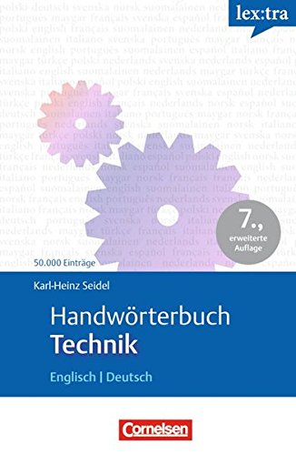 Beispielbild fr Lextra - Englisch - Fachwrterbcher: Handwrterbuch Technik: Englisch-Deutsch zum Verkauf von medimops