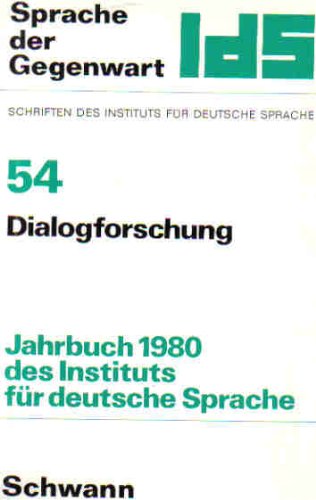 9783590156548: Dialogforschung (Sprache der Gegenwart) (German Edition)