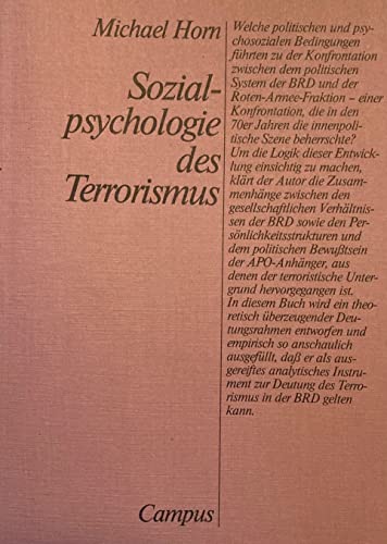 Beispielbild fr Sozialpsychologie des Terrorismus zum Verkauf von AMSELBEIN - Antiquariat und Neubuch