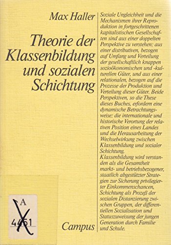 Imagen de archivo de Theorie der Klassenbildung und sozialen Schichtung a la venta por Hylaila - Online-Antiquariat